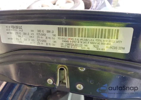 2018 Ram 1500 Big Horn 4X4 6'4 Box from USA, damaged, VIN 1C6RR7GG4JS311131